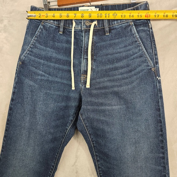 Wellen Men Jeans‎ Dark Wash Drawstring Waist Straight Size Medium 32 Huckberry - Picture 5 of 10